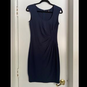 Ann Taylor Navy Blue Midi Dress
